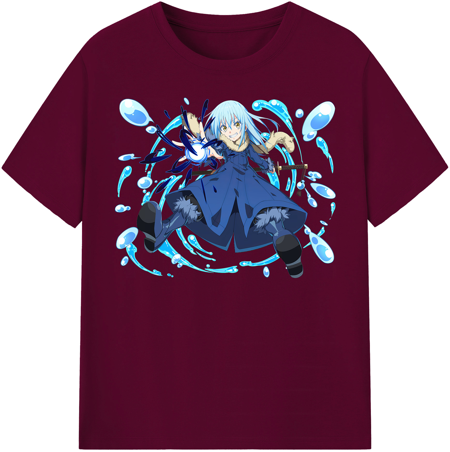 （画像用） 転スラ Regarding Reincarnated to Slime レディースカジュアルプリントTシャツ（綿100％）